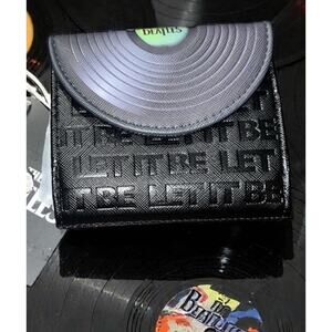 Loungefly The Beatles Let It Be Bifold Wallet Snap Flap Vinyl Record Album New